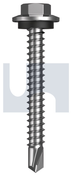 SCREW SDM HEX SEAL C4 12-14 X 45 BASALT 